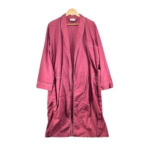 Vintage Manhattan Dura Brite Robe Belted with Pockets and White Trim sz Medium